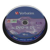 DVD+R DL Verbatim 8.5GB 8× Matt Silver pk10 spindle  DL